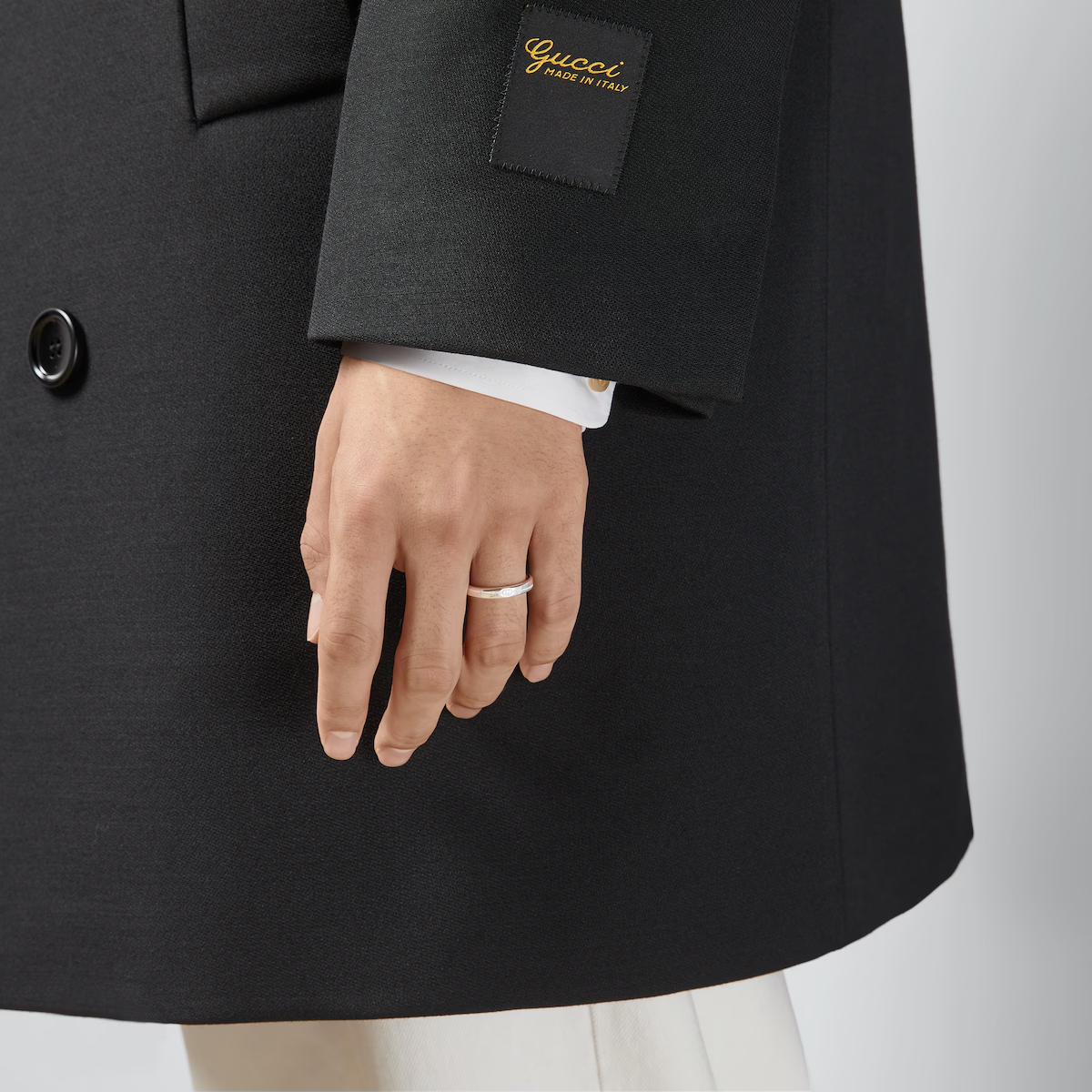 The Elegance of Simplicity: Exploring Gucci's Diagonal Interlocking G Sterling Silver Ring